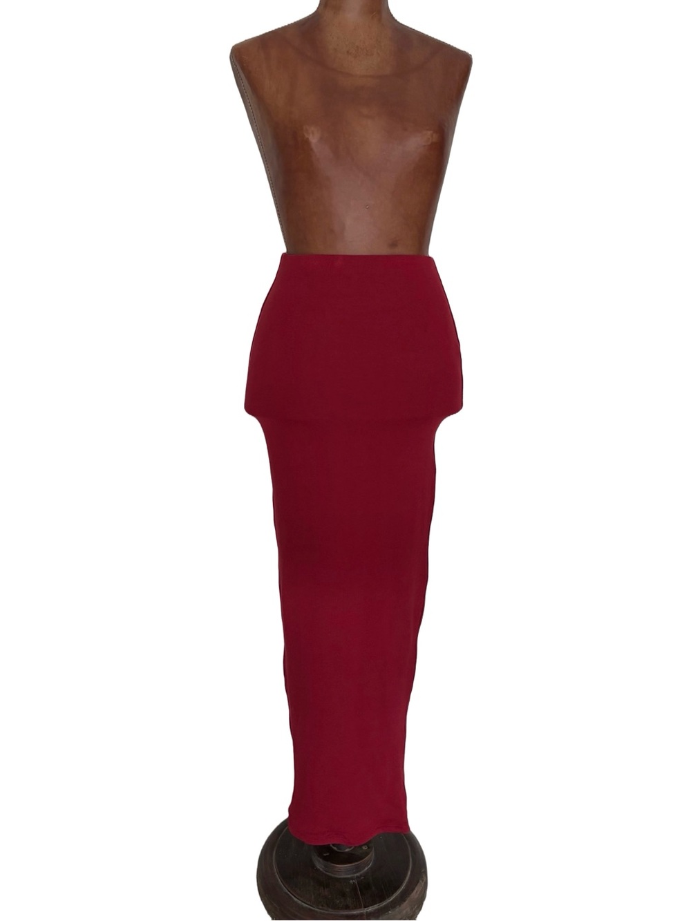 Naked Wardrobe Burgundy Pencil Skirt NWOT